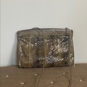 Vintage Elegant Snakeskin Patterned Bag